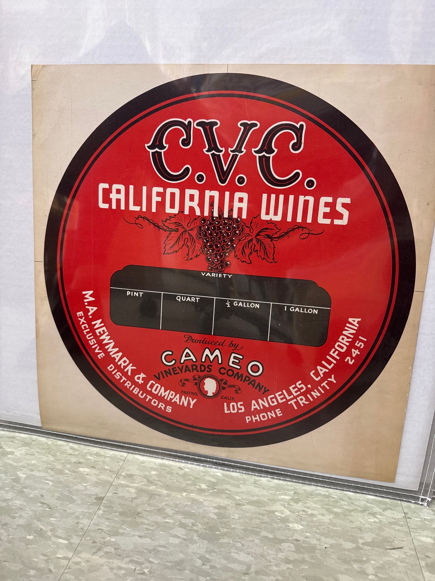 CVC California Wines Poster