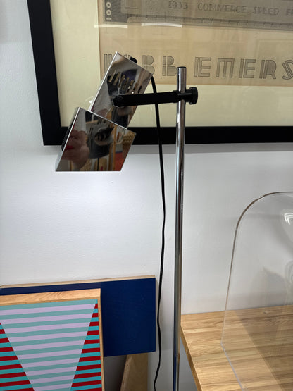 1970s Koch & Lowy Chrome Floor Lamp
