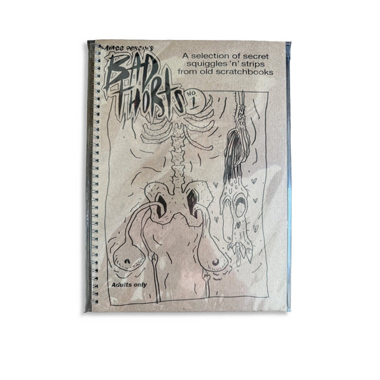 Bad Hearts Sketchbook, collectible zine, front cover — Homeguts