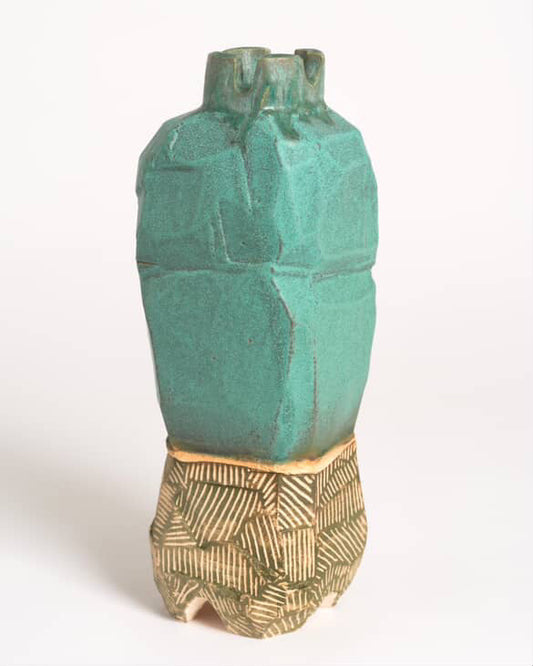 Brad Eberhard - Sky Bulge Carved Vase