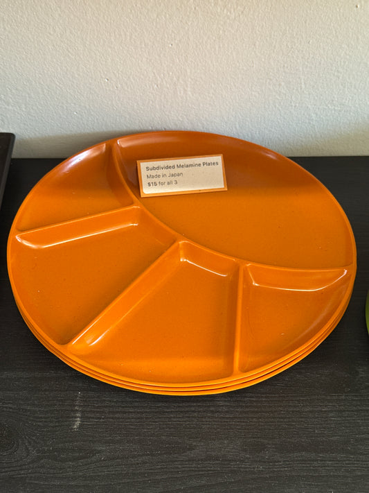 Subdivided Melamine Plates
